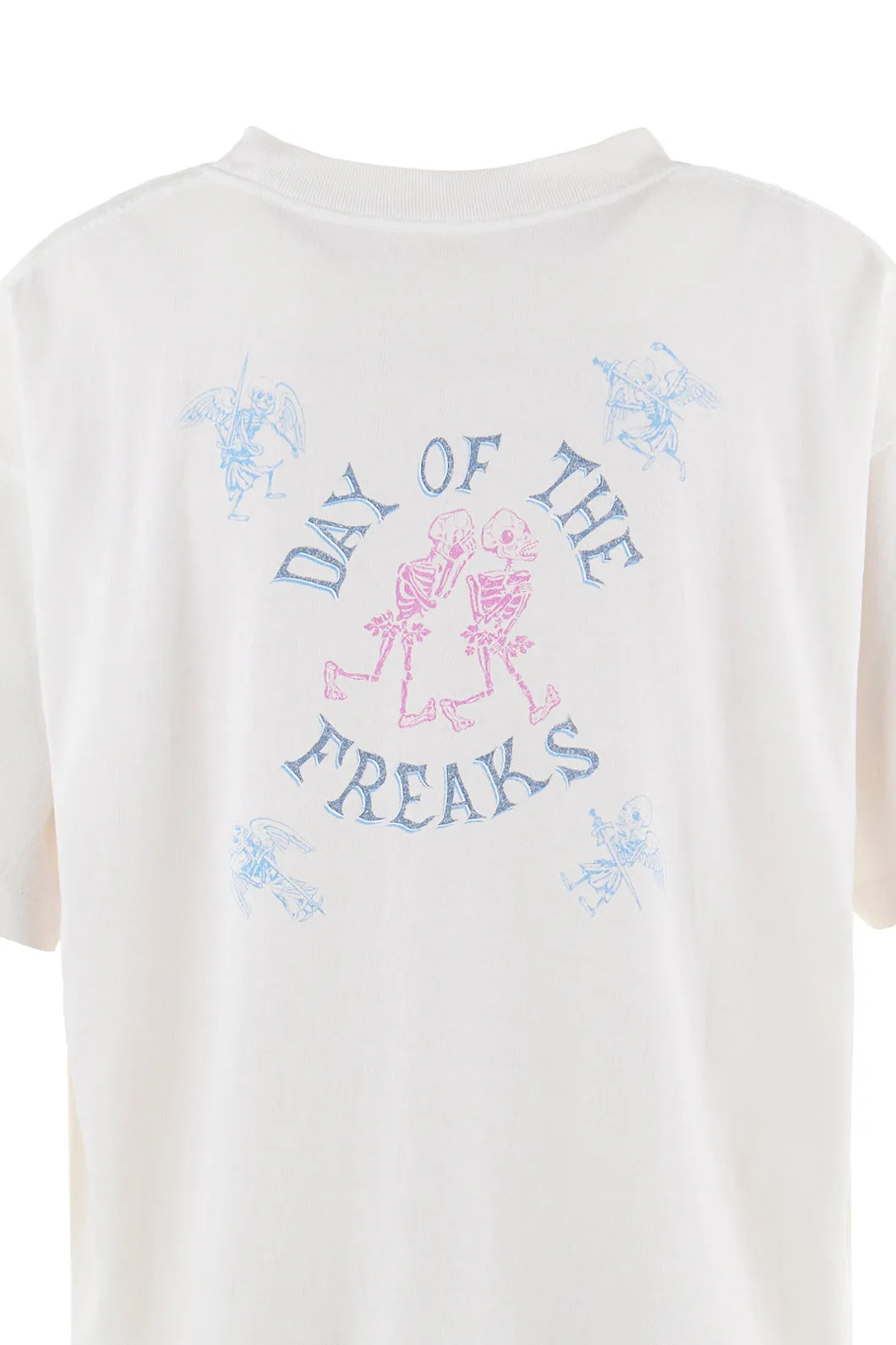SAINT Mxxxxxx SS TEE/DAY OF THE FREAKS/WHT Monster Day/Monster Illustration Short Sleeve Off-White S-XL Same as the original version OE yarn cylinder without side seam fabric Top printing technology Zero difference restoration ZP Complete copy matching Main mark/wash mark/cherub mark complete
